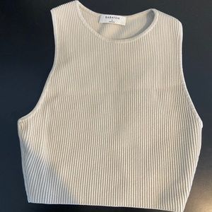 Aritzia Babaton Sculpt Knit Racer Cropped Tank - Small